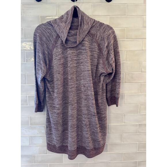 HIP Womens Turtleneck Pullover Top Purple 3/4 Length Sleeves Size L - Picture 2 of 4